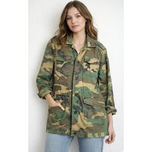 Bycorpus Women’s Utility Camouflage Jacket Size Small‎ Front Pockets
